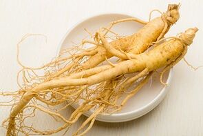 Radice di ginseng per aumentare la potenza